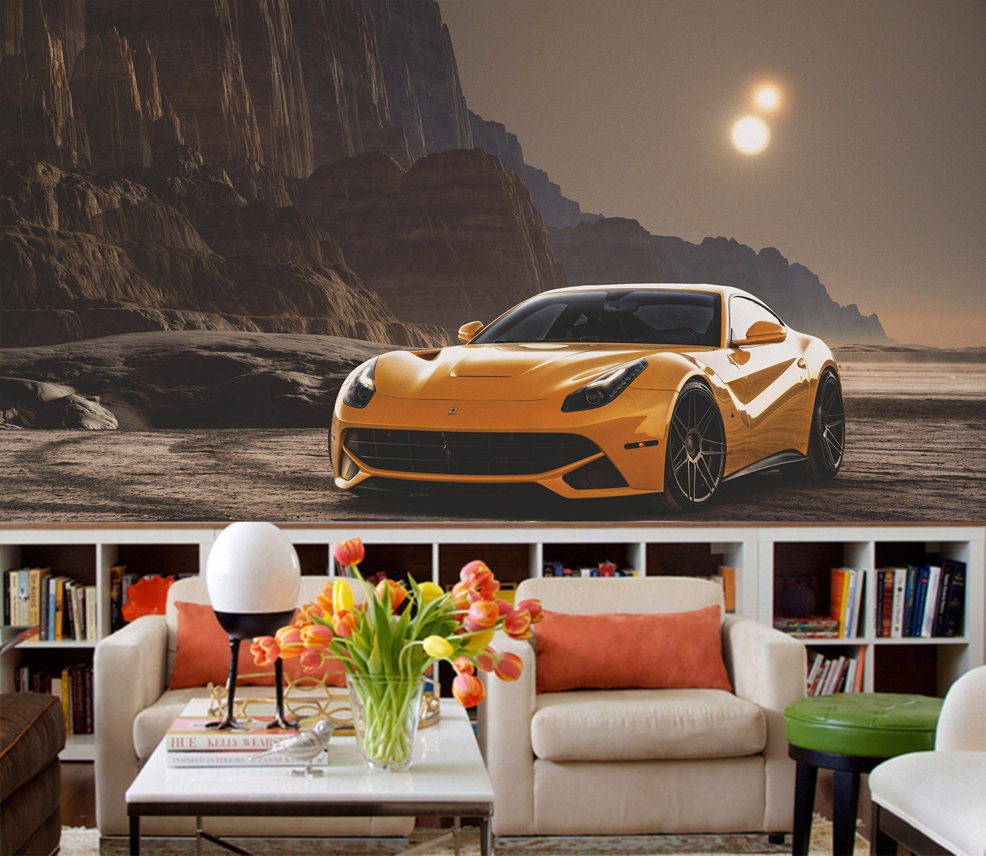 3D Night Car 950 Vehicle Wall Murals Wallpaper AJ Wallpaper 2 