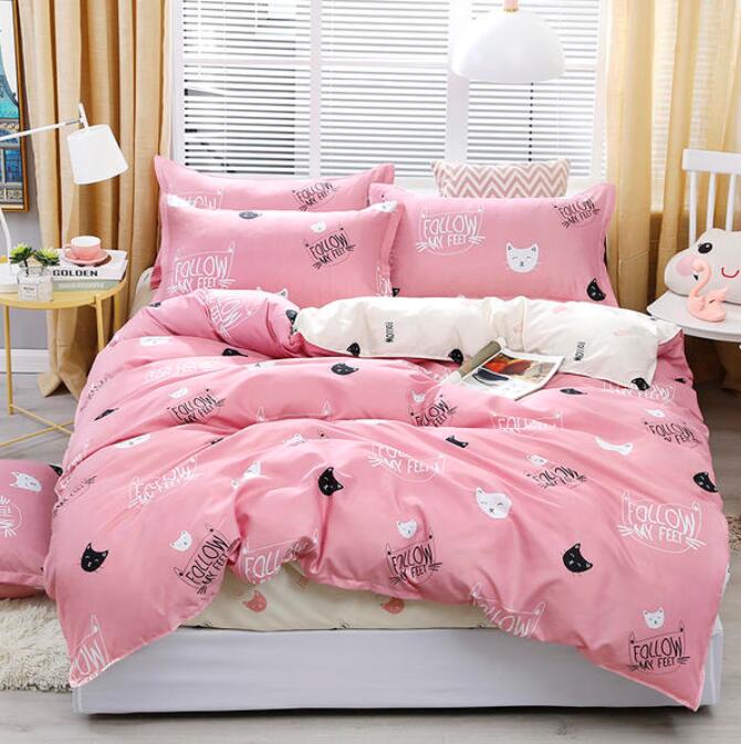 3D Black And White Cat Head 2013 Bed Pillowcases Quilt