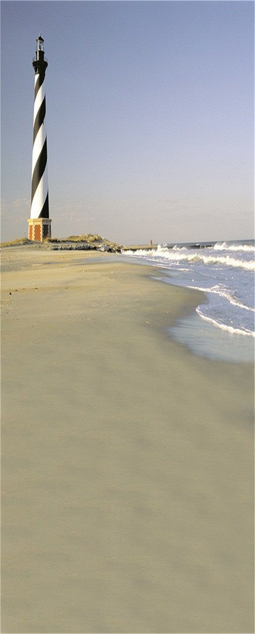 3D beach at low tide door mural Wallpaper AJ Wallpaper 