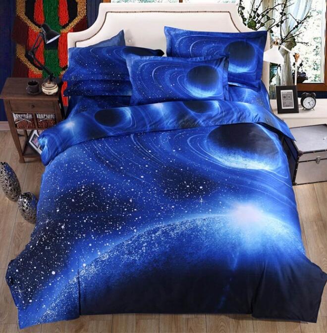 3D Blue Planet Starlight 5075 Bed Pillowcases Quilt