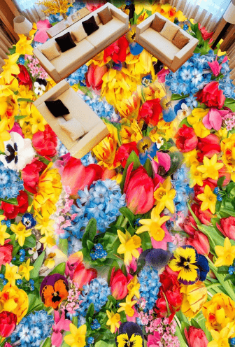 3D Colorful Flowers 093 Floor Mural Wallpaper AJ Wallpaper 2 
