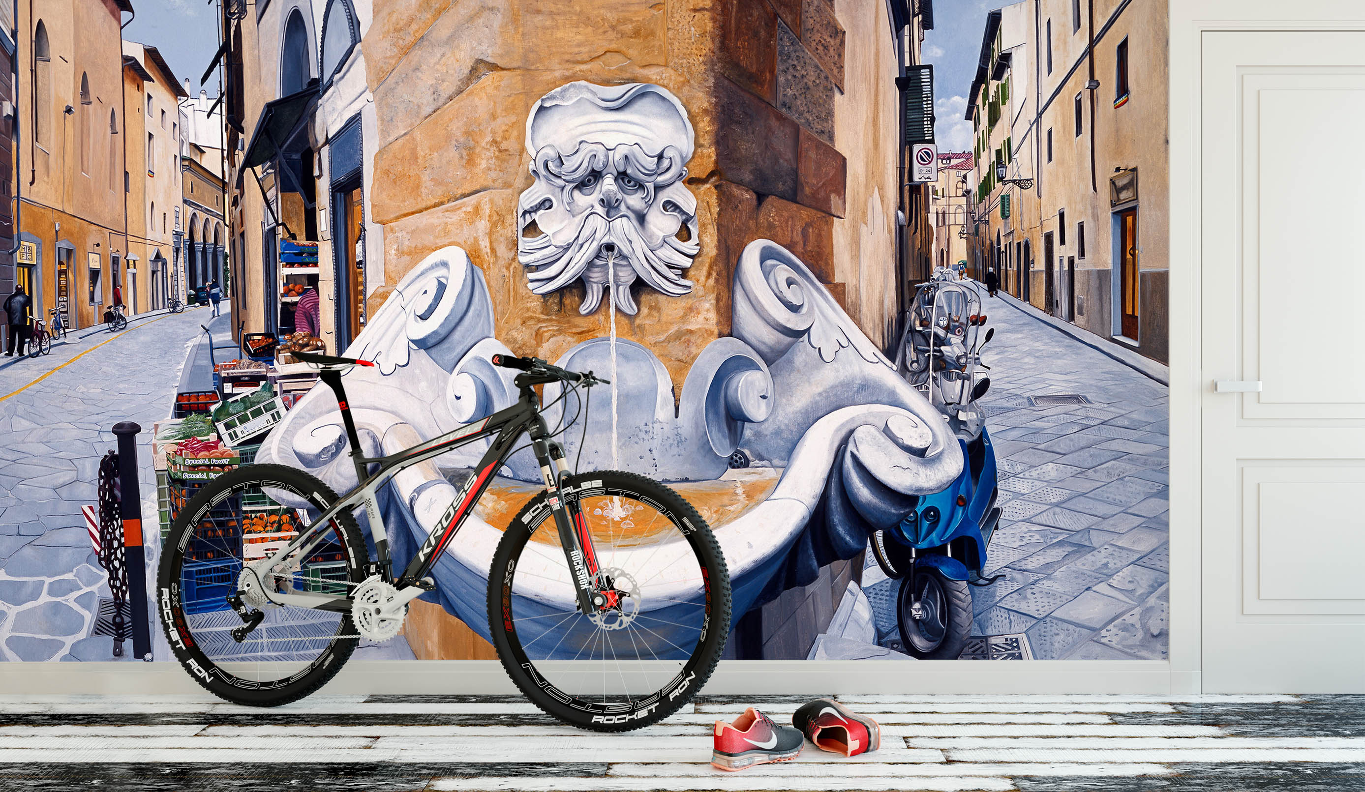 3D Pattern Building 11106 Matthew Holden Bates Wall Mural Wall Murals