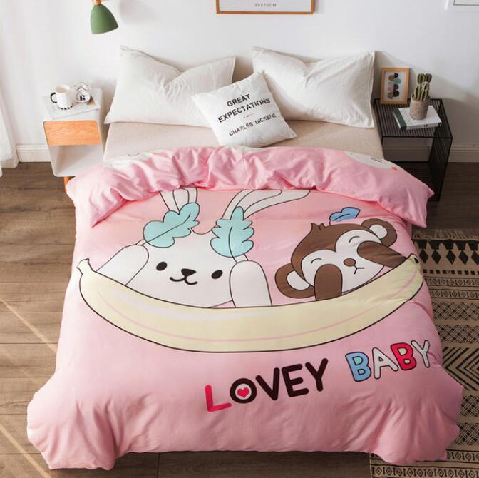 3D Rabbit Monkey 3011 Bed Pillowcases Quilt