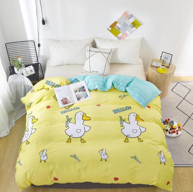3D Yellow Bottom Goose 3032 Bed Pillowcases Quilt