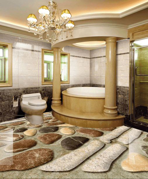 3D Long Stones 142 Floor Mural Wallpaper AJ Wallpaper 2 