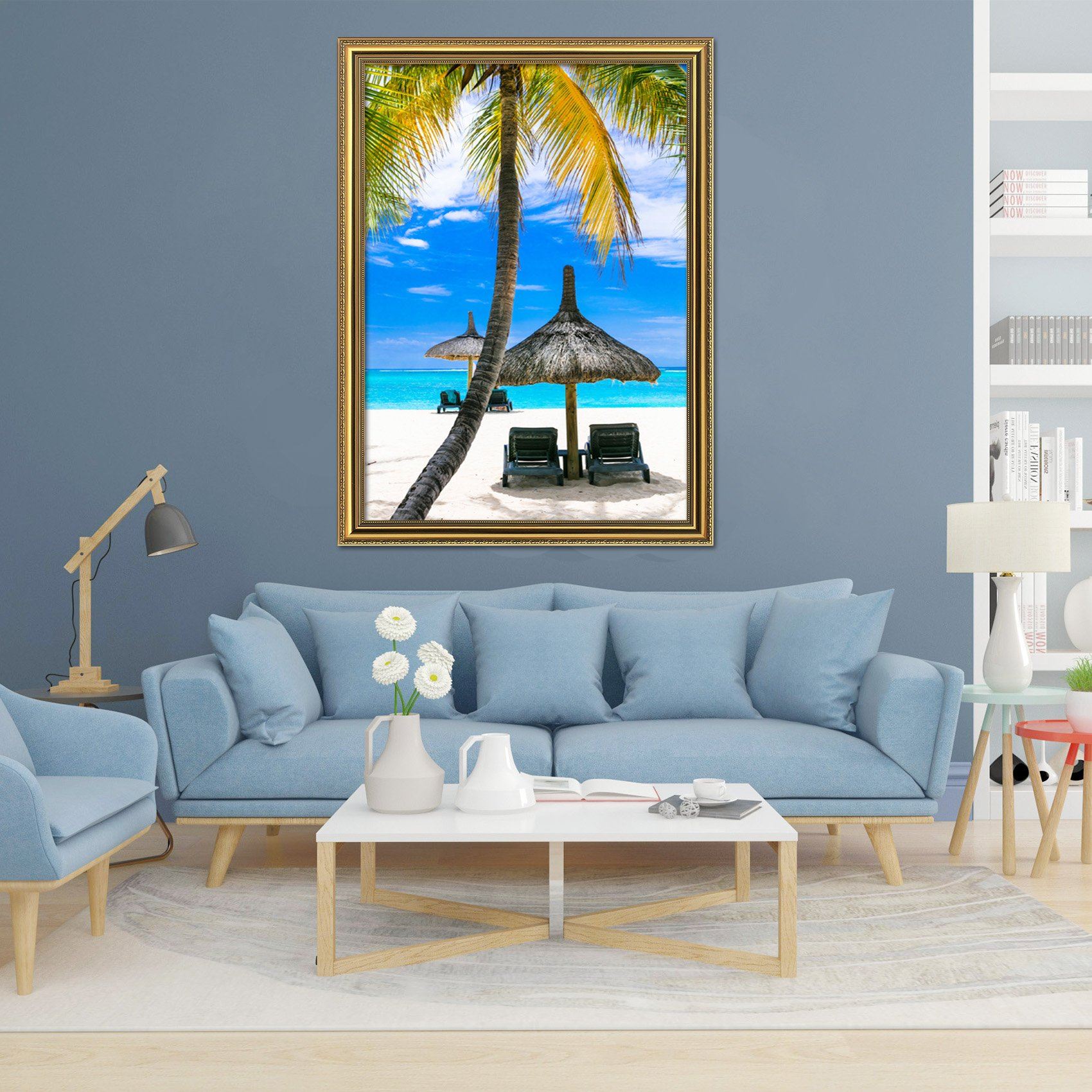 3D Beach Table 137 Fake Framed Print Painting Wallpaper AJ Creativity Home 
