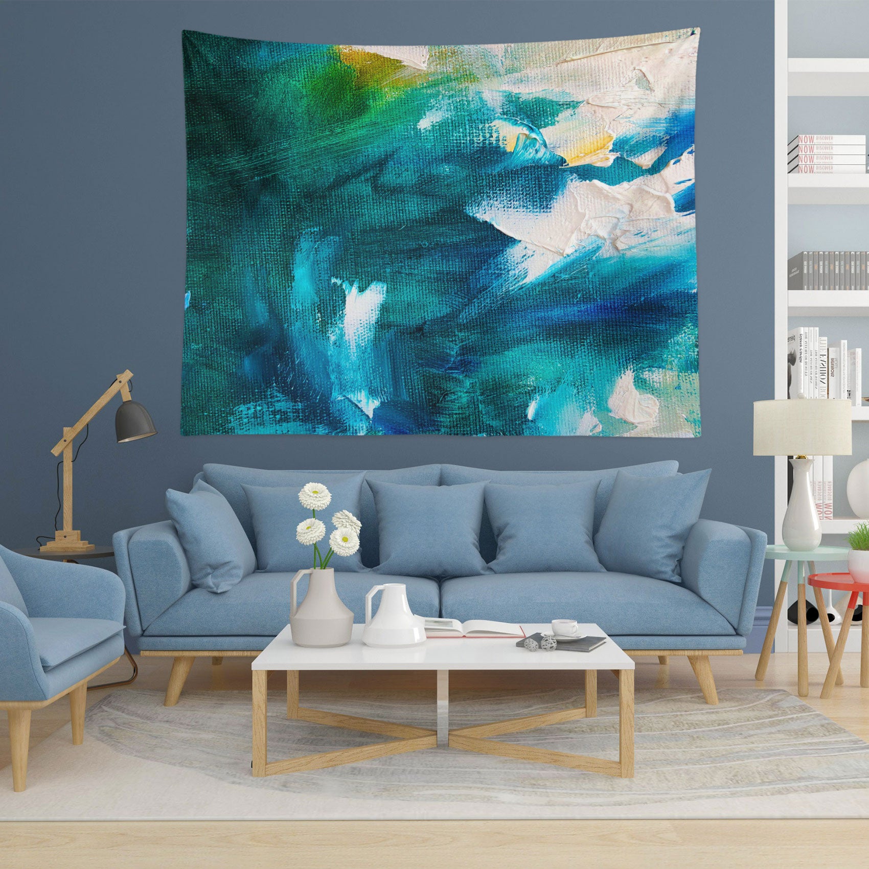 3D Blue Green 3461 Skromova Marina Tapestry Hanging Cloth Hang