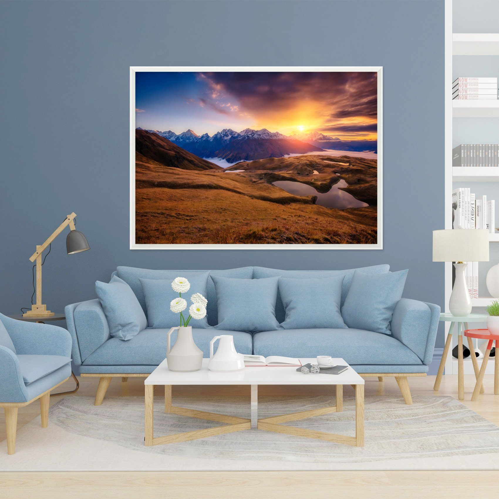 3D Beautiful Sunset 170 Fake Framed Print Painting Wallpaper AJ Creativity Home 