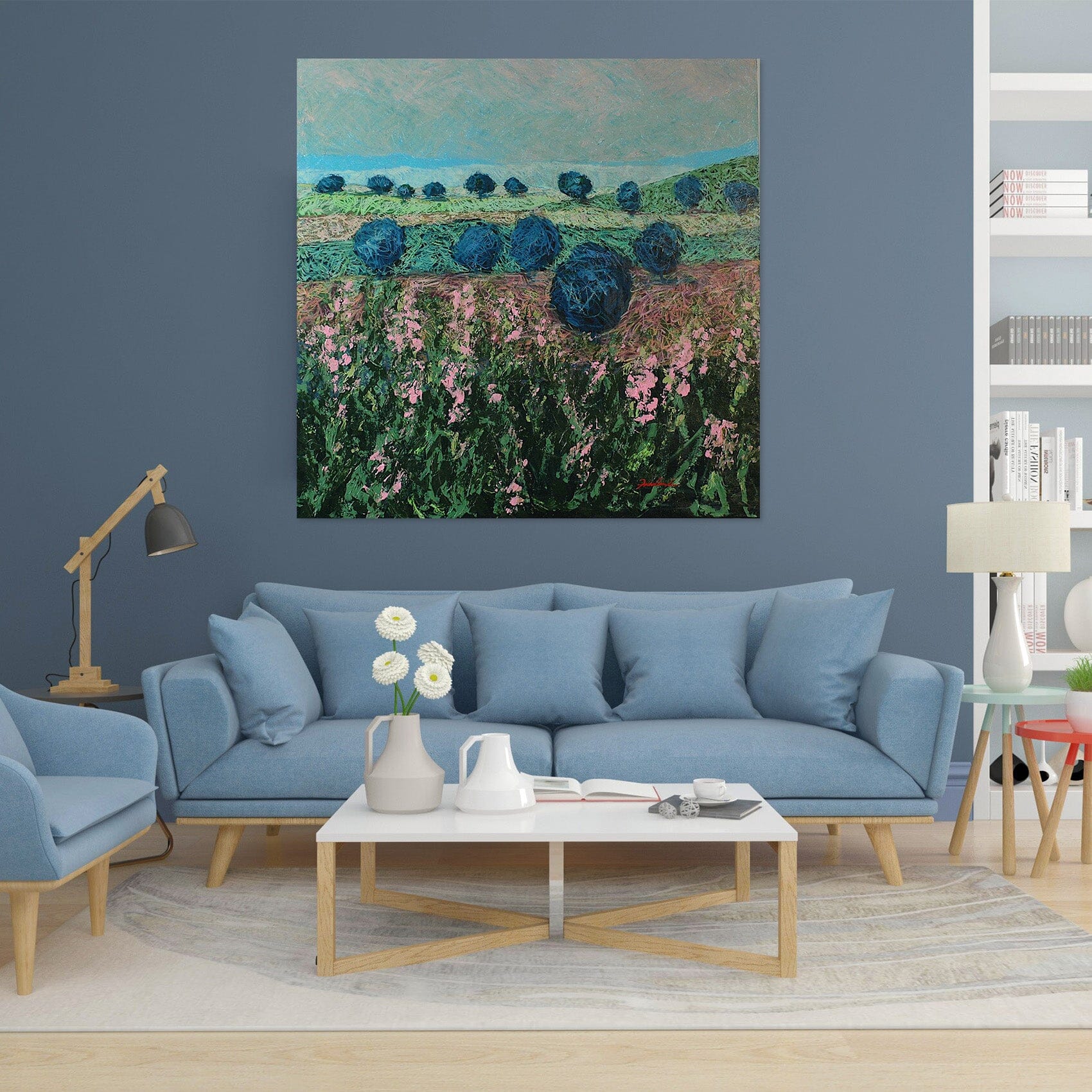 3D Pink Flower Field 132 Allan P. Friedlander Wall Sticker Wallpaper AJ Wallpaper 2 