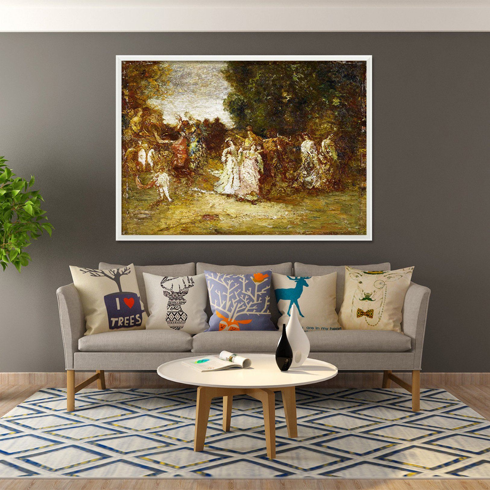 3D Outing Play 037 Fake Framed Print Painting Wallpaper AJ Creativity Home 