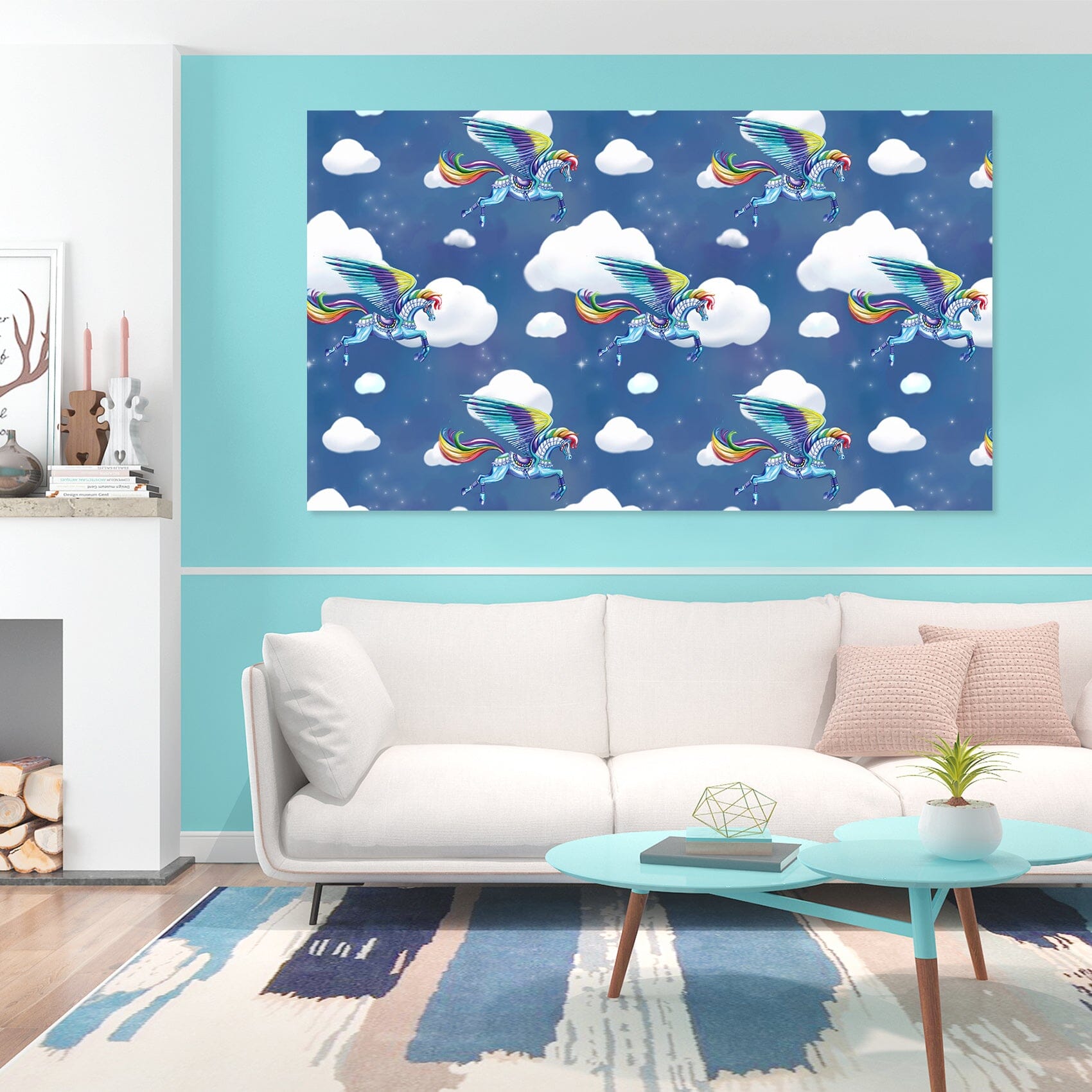 3D Rainbow Clouds 113 Rose Catherine Khan Wall Sticker Wallpaper AJ Wallpaper 2 