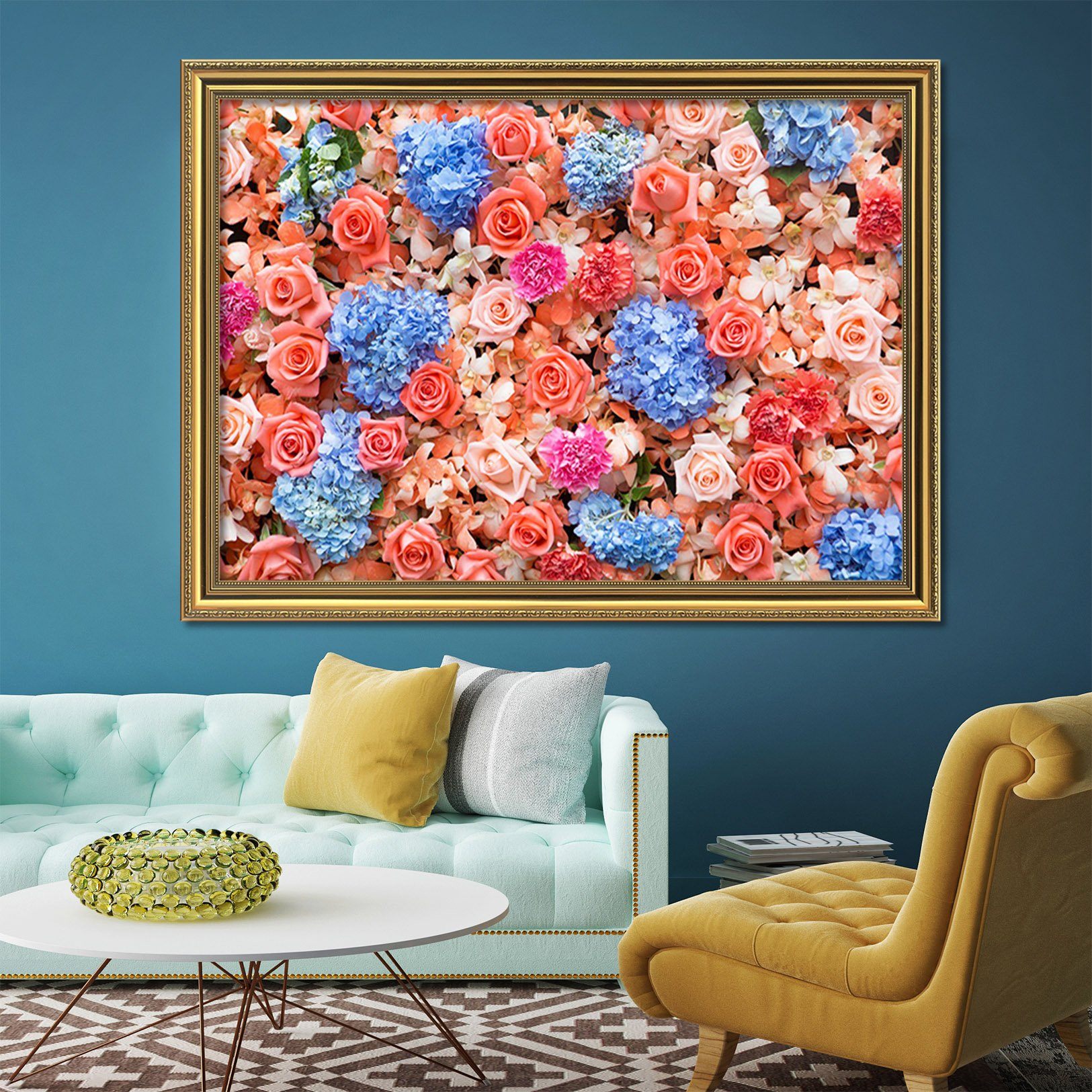 3D Beautiful Flowers 191 Fake Framed Print Painting Wallpaper AJ Creativity Home 