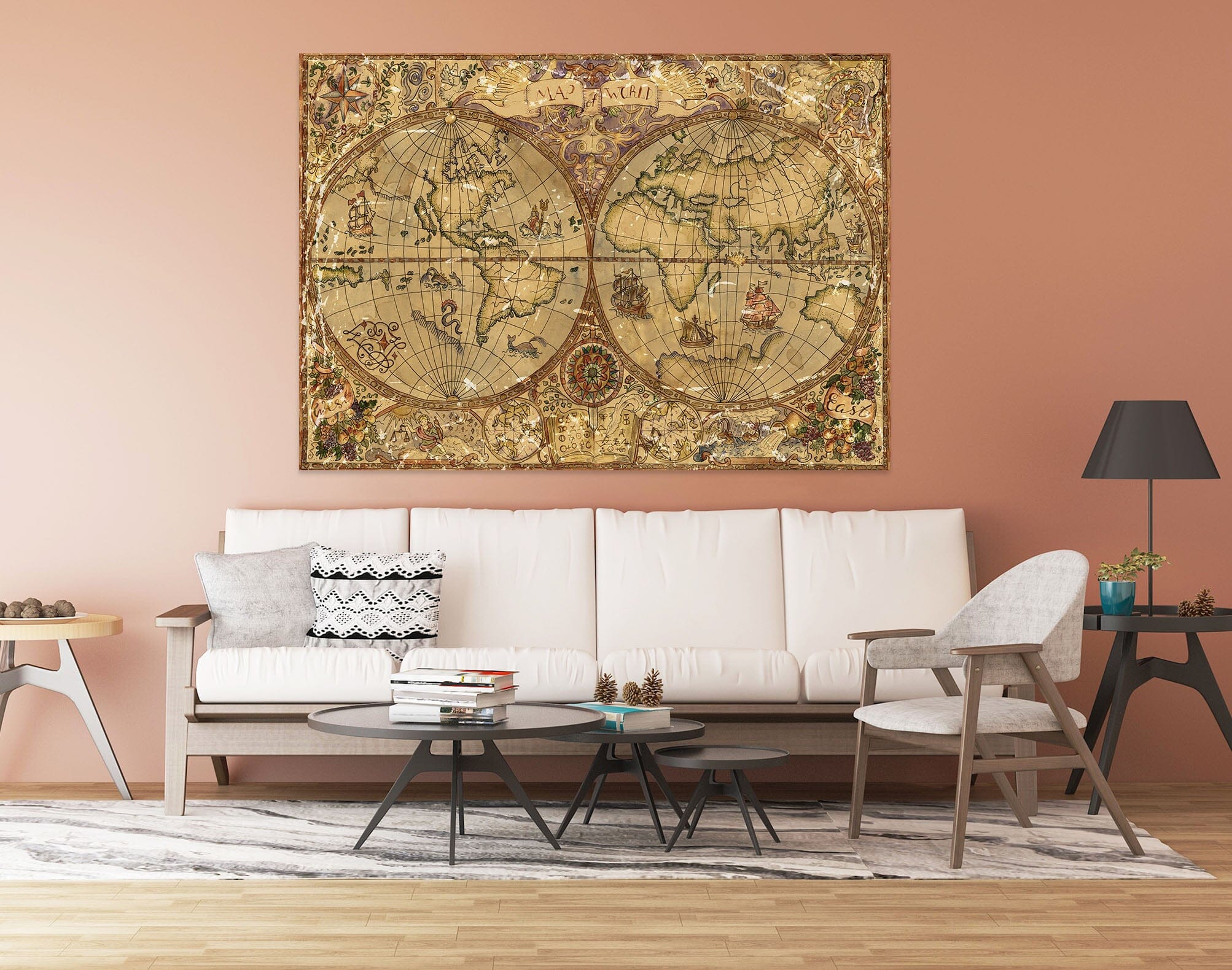 3D Precision Painting 229 World Map Wall Sticker Wallpaper AJ Wallpaper 2 