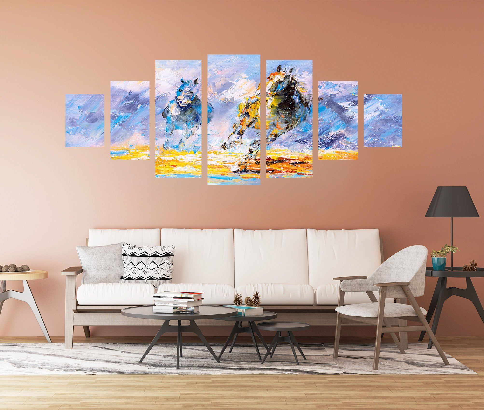 3D Horse Painting 065 Unframed Print Wallpaper Wallpaper AJ Wallpaper 