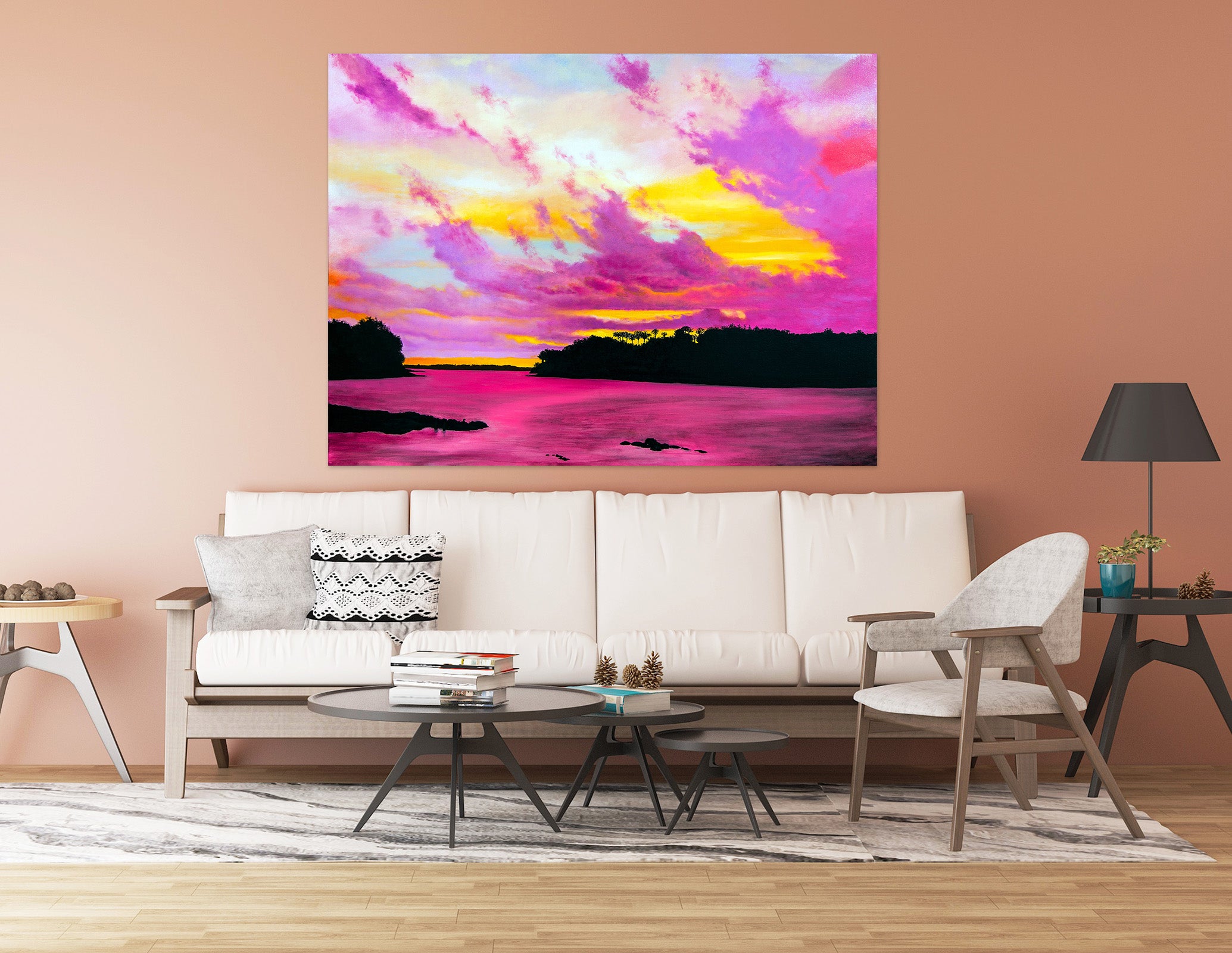3D Pink Clouds 110111 Matthew Holden Bates Wall Sticker