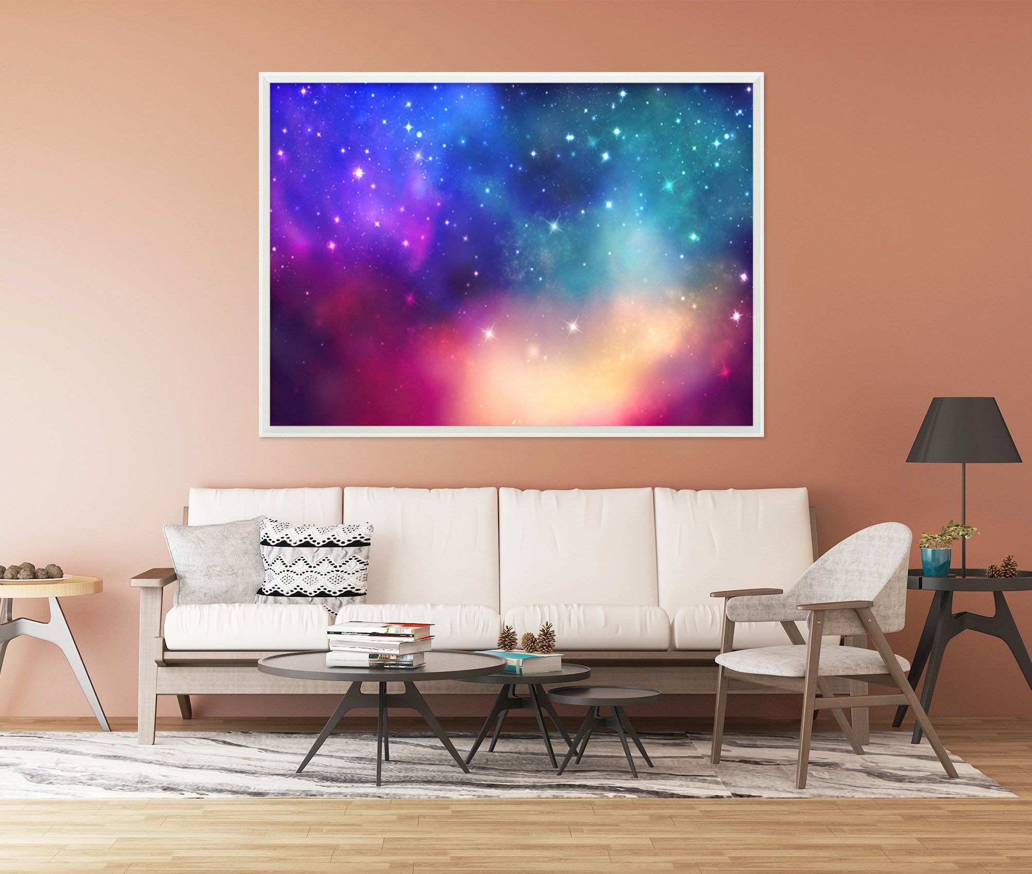 3D Color Cloud 190 Fake Framed Print Painting Wallpaper AJ Creativity Home 