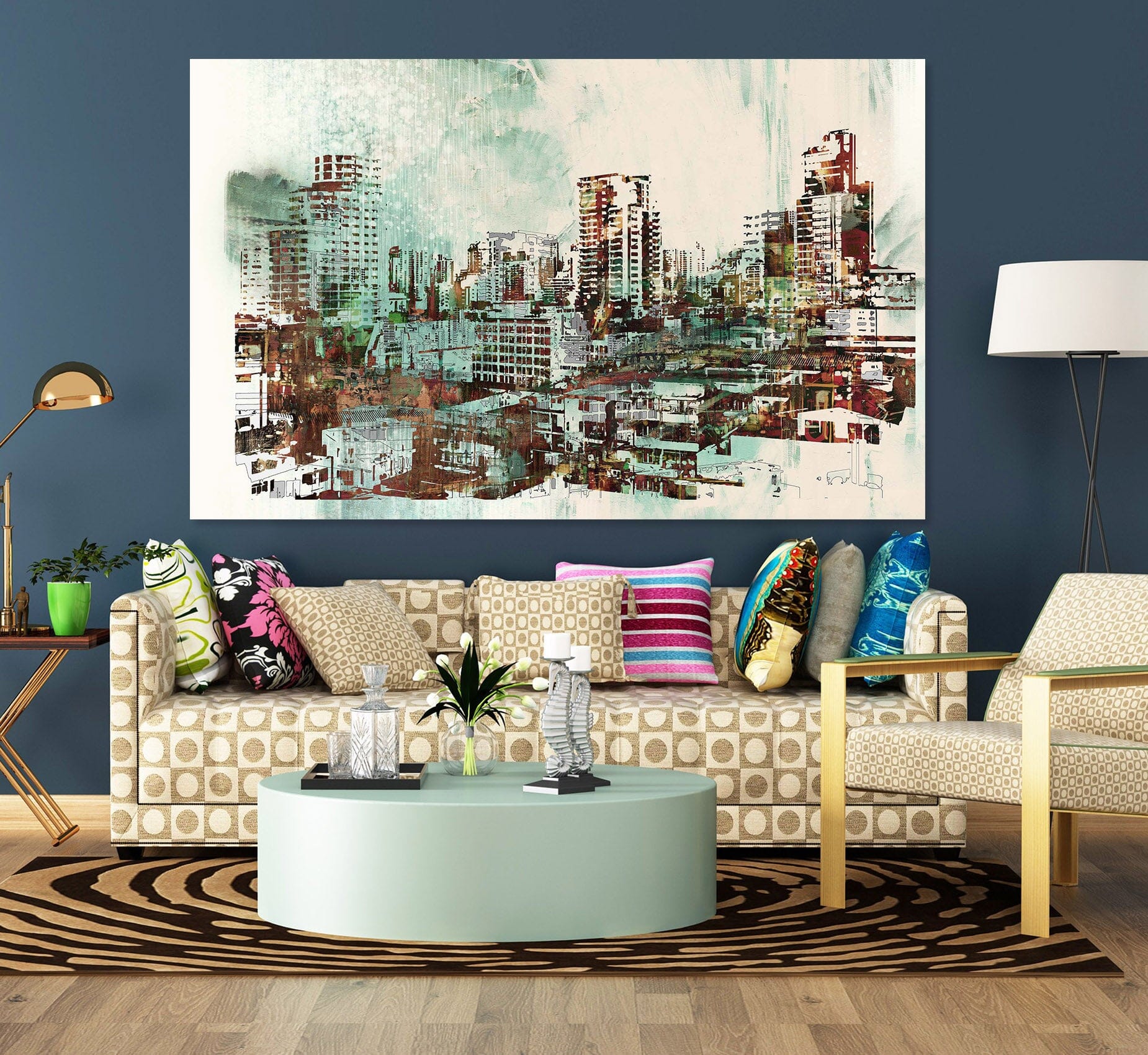 3D City Pattern 1027 Wall Sticker Wallpaper AJ Wallpaper 2 
