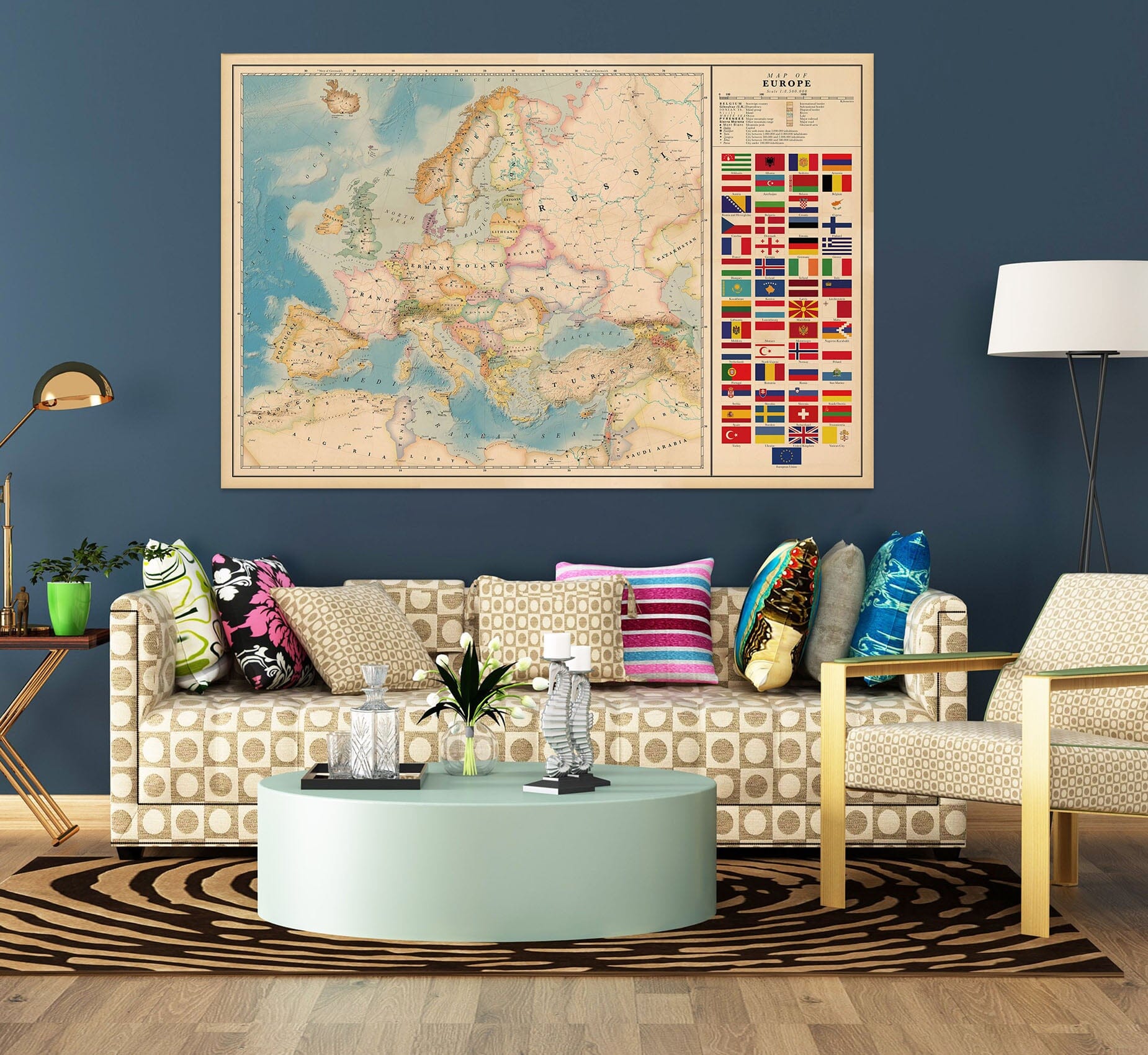 3D Sea Coastline 107 World Map Wall Sticker Wallpaper AJ Wallpaper 2 