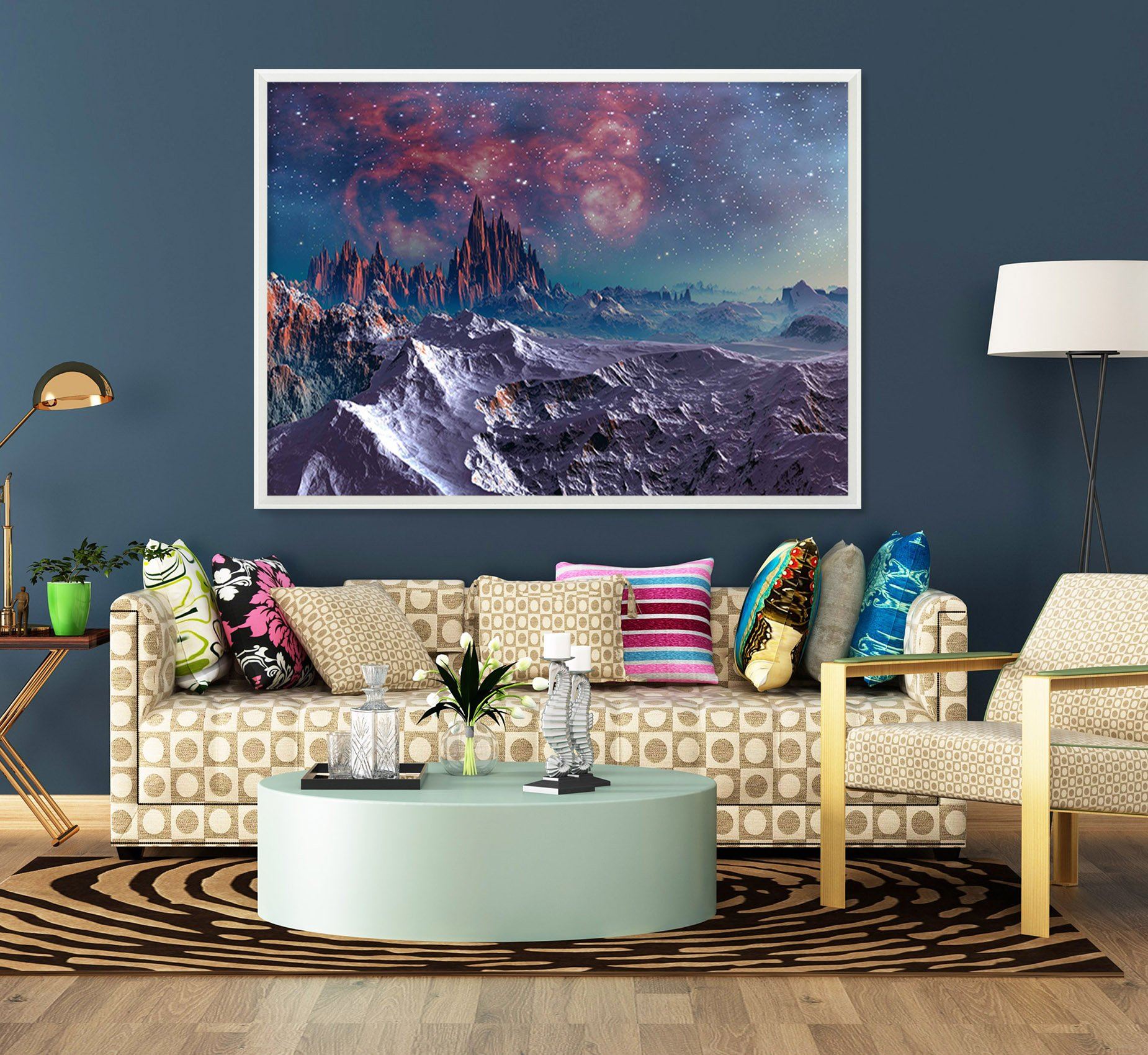 3D Dangerous Peaks 180 Fake Framed Print Painting Wallpaper AJ Creativity Home 
