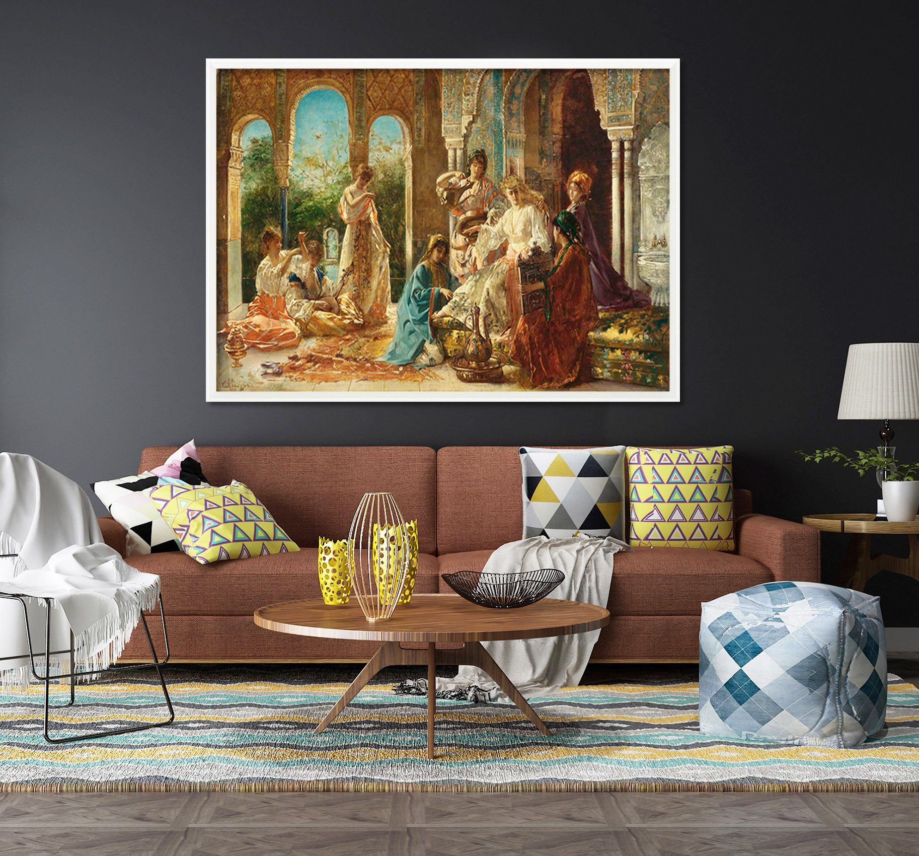 3D A Massage 050 Fake Framed Print Painting Wallpaper AJ Creativity Home 