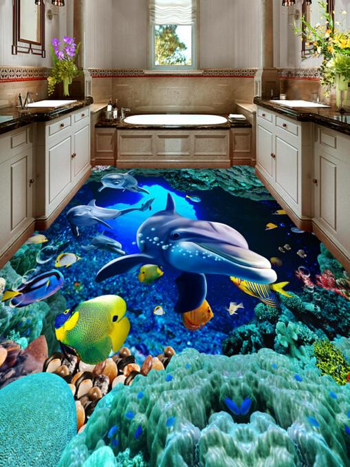 3D Mysterious Seabed Floor Mural Wallpaper AJ Wallpaper 2 