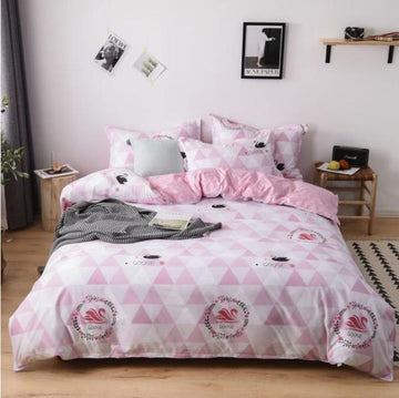 3D Pink Triangle 3084 Bed Pillowcases Quilt