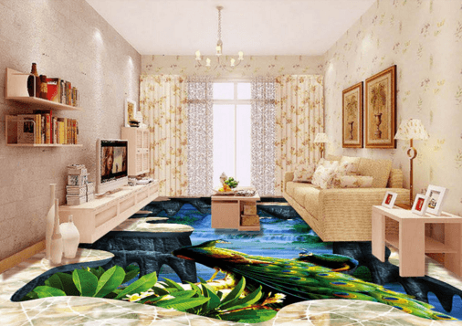 3D Peacocky 167 Floor Mural Wallpaper AJ Wallpaper 2 