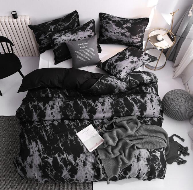 3D Black Gray Marble Pattern 5172 Bed Pillowcases Quilt