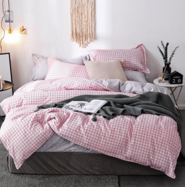 3D Pink Small Lattice 4049 Bed Pillowcases Quilt