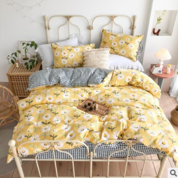 3D Yellow Daisy 50049 Bed Pillowcases Quilt
