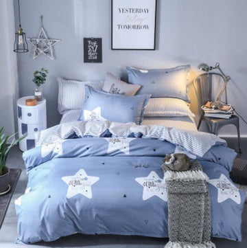 3D Big Star 4054 Bed Pillowcases Quilt