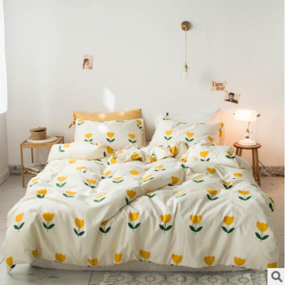 3D Little Yellow Flower 30161 Bed Pillowcases Quilt