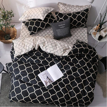 3D Black And White Rrhombus 5167 Bed Pillowcases Quilt