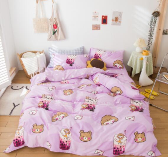 3D Bear Milk Tea 40220 Bed Pillowcases Quilt