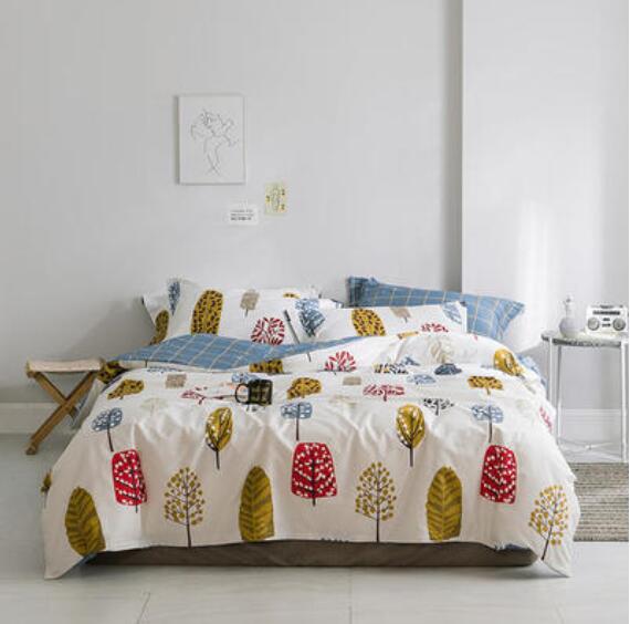 3D Red And Yellow Tree 13175 Bed Pillowcases Quilt