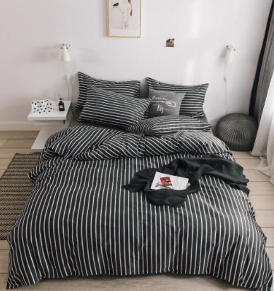 3D Black Pinstripe 17135 Bed Pillowcases Quilt