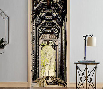 3D high top corridor door mural Wallpaper AJ Wallpaper 