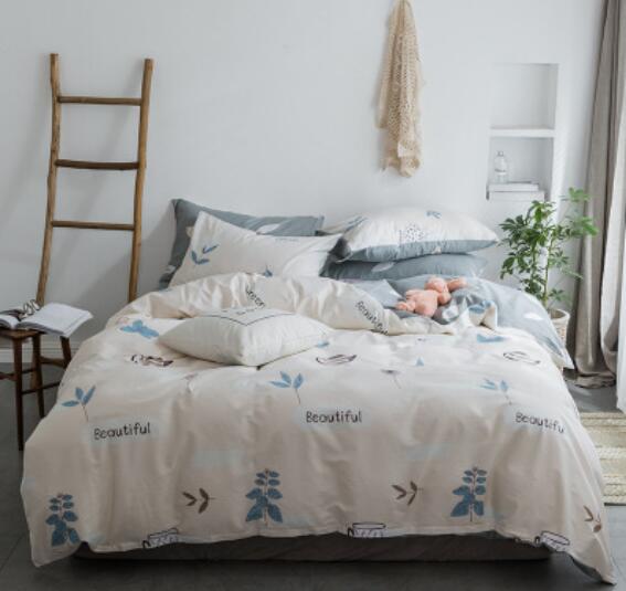 3D Beige Background Leaves 14148 Bed Pillowcases Quilt