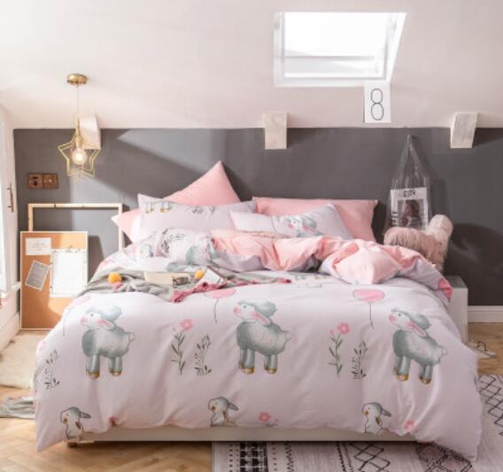 3D Little Cotton Sheep 16063 Bed Pillowcases Quilt