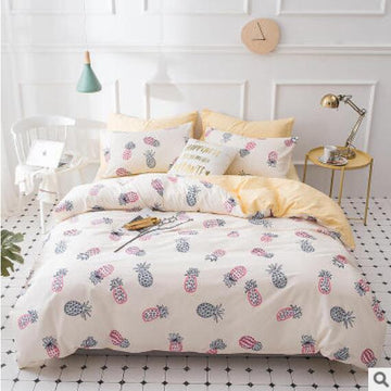 3D Pink Gray Pineapple 17087 Bed Pillowcases Quilt
