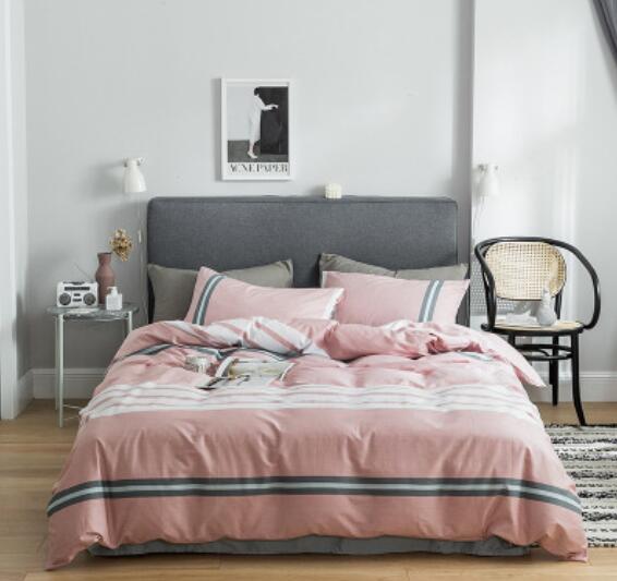 3D Pink Horizontal Stripes 40137 Bed Pillowcases Quilt