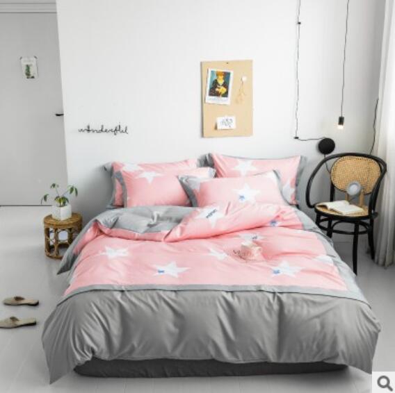 3D Pink Five-Pointed Star 40149 Bed Pillowcases Quilt