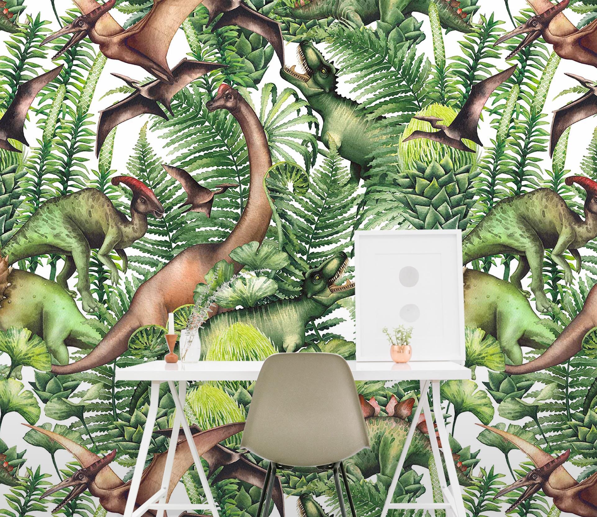 3D Dinosaur Forest 1597 Wall Murals Wallpaper AJ Wallpaper 2 
