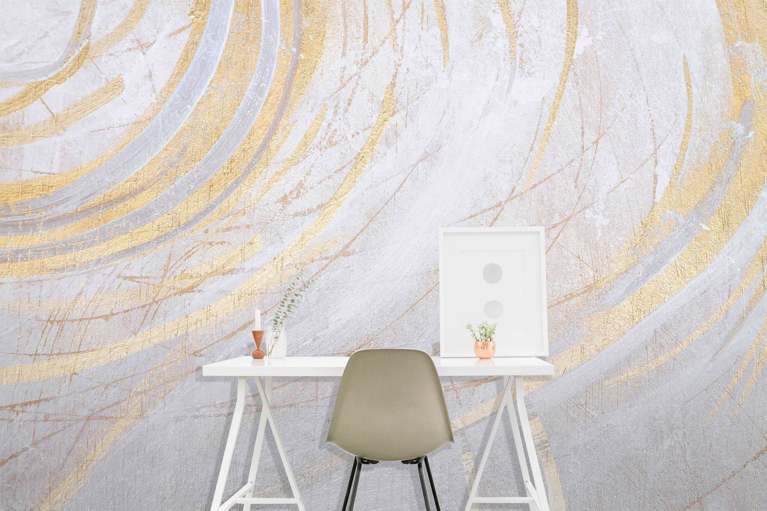 3D Gold Semicircle 49 Wallpaper AJ Wallpaper 