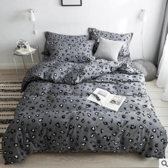 3D Black And Gray Leopard 18108 Bed Pillowcases Quilt