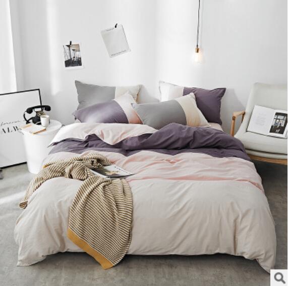 3D Cream Color Brown Stitching 15118 Bed Pillowcases Quilt