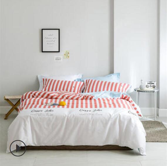 3D White Red Vertical Stripes 14098 Bed Pillowcases Quilt