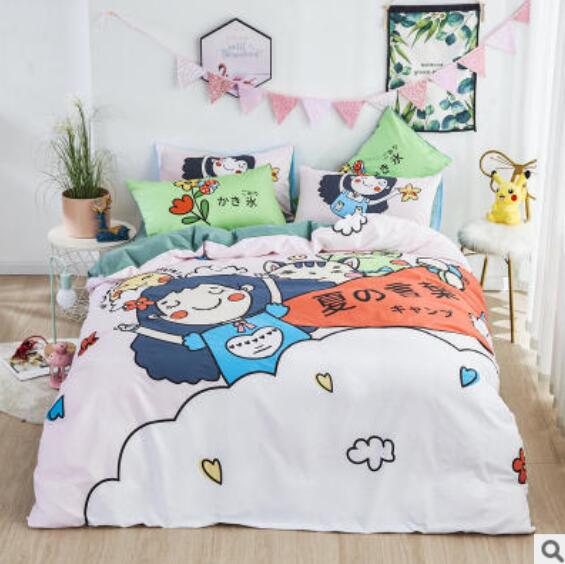 3D Cartoon Little Girl 50087 Bed Pillowcases Quilt