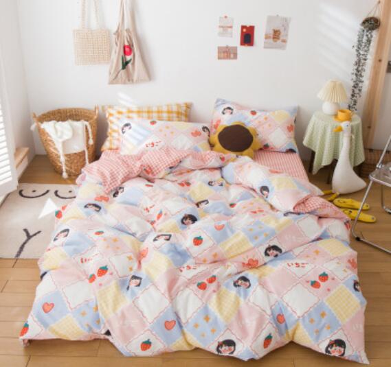 3D Strawberry Girl 40238 Bed Pillowcases Quilt