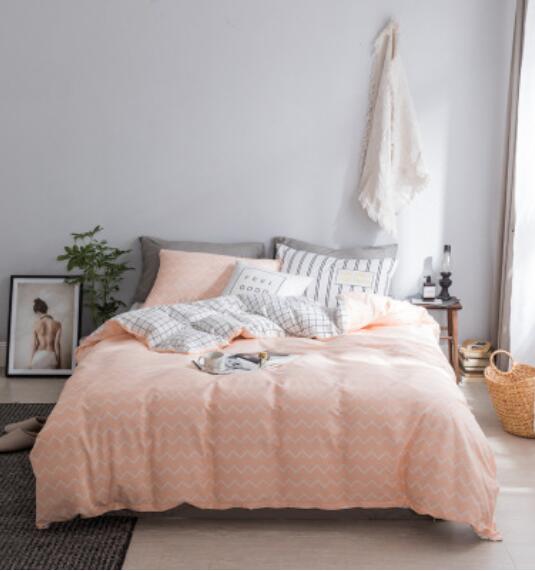 3D Flesh Pink Waves 14157 Bed Pillowcases Quilt